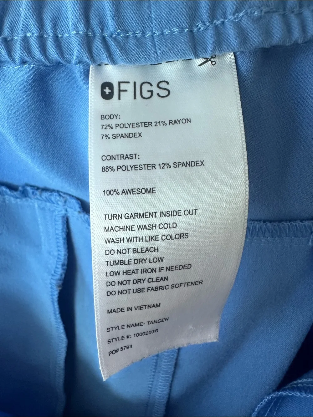Figs Men's Tansen Jogger Scrub Pants in Ceil blue - Size L